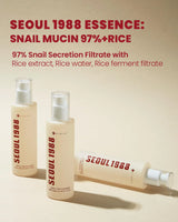 SEOUL 1988 Essence : Snail Mucin 97% + Rice - 100ml
